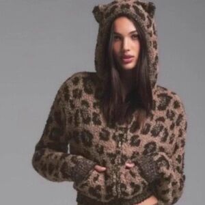 SKIMS *NWT COZY ZIP UP HOODIE | COLOR: LEOPARD COZY | SIZE: L/XL